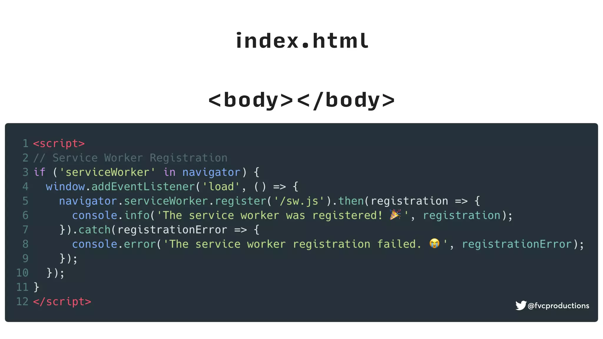 @fvcproductions
index.html
<body></body>
 