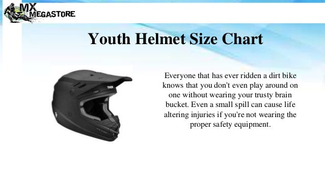 Youth Dirt Bike Helmet Size Chart