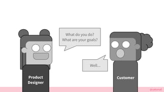 @cattsmall
Customer
What do you do?
What are your goals?
Well...
Product
Designer
 