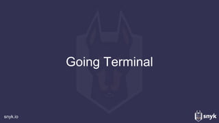 snyk.io
Going Terminal
 