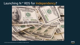 © 2018, Amazon Web Services, Inc. or its Affiliates. All rights reserved.
Launching N * RDS for Independency?
 