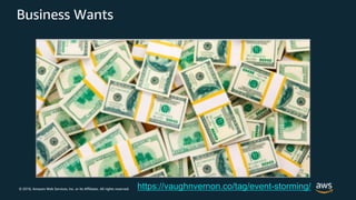 © 2018, Amazon Web Services, Inc. or its Affiliates. All rights reserved.
Business Wants
https://vaughnvernon.co/tag/event-storming/
 