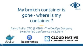My broken container is
gone - where is my
container ?
 