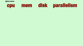 @leinweber
cpu mem disk parallelismcpu mem disk parallelism
 
