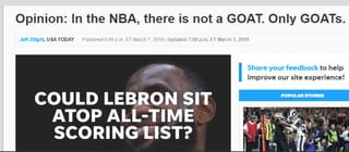 Opinion: In the NBA, there is not a GOAT. Only GOATs.