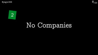/23@yegor256 8
No Companies
2