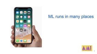 ML runs in many places
7
 