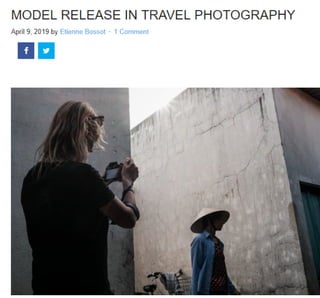 MODEL RELEASE IN TRAVEL PHOTOGRAPHY	