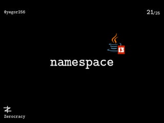 /25@yegor256
Zerocracy
21
namespace
13
 
