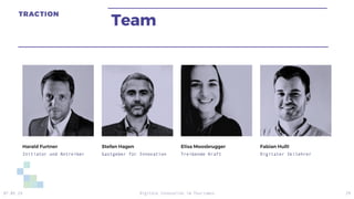 Team
07.05.19 Digitale Innovation im Tourismus 29
 