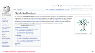 Sitzung OIA – Impulsreferat Open Source Software
4629. Mai 2019 – Dr. Matthias Stürmer, Forschungsstelle Digitale Nachhaltigkeit 46Link: https://de.wikipedia.org/wiki/Digitale_Nachhaltigkeit
 