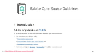 Sitzung OIA – Impulsreferat Open Source Software
4829. Mai 2019 – Dr. Matthias Stürmer, Forschungsstelle Digitale Nachhaltigkeit 48Link: https://baloise.github.io/open-source/docs/arc42/
 