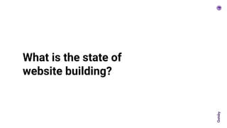 What is the state of
website building?
 