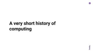 A very short history of
computing
 