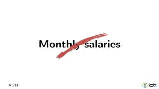 /2322
Monthly salaries
 
