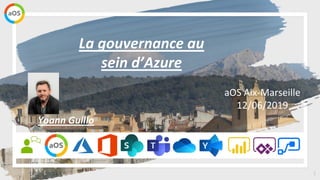 1
aOS Aix-Marseille
12/06/2019
La gouvernance au
sein d’Azure
Yoann Guillo
 