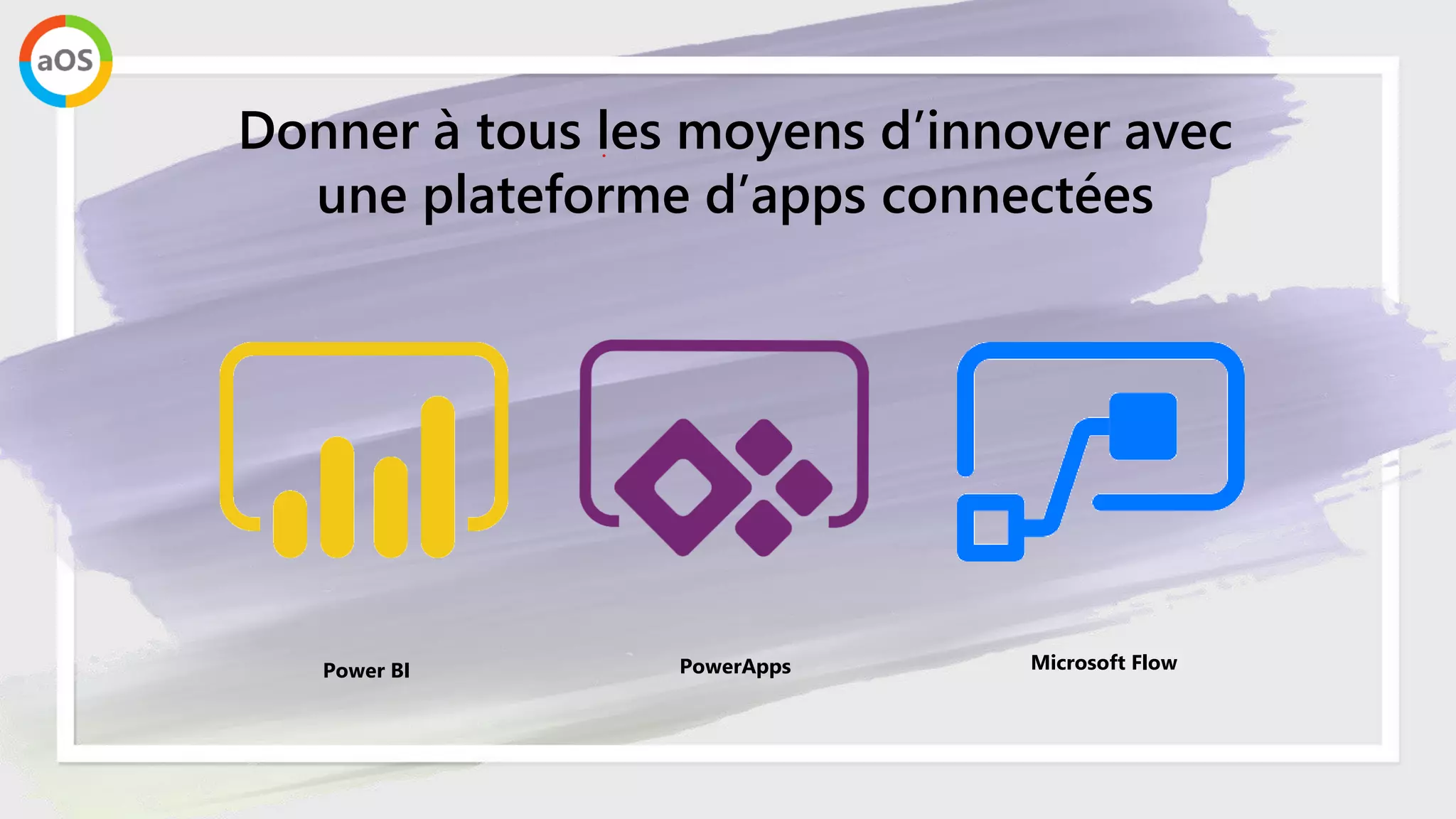 Donner à tous les moyens d’innover avec
une plateforme d’apps connectées
PowerAppsPower BI Microsoft Flow
 