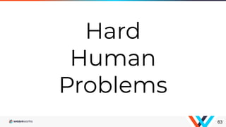 63
Hard
Human
Problems
 