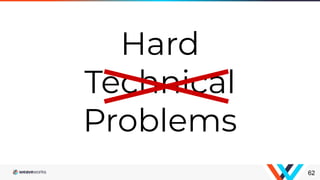 62
Hard
Technical
Problems
 