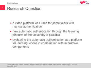 Automatic Authentication of Students at an Interactive Learning-Video Platform