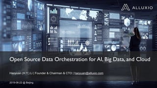 Open Source Data Orchestration for AI, Big Data, and Cloud
Haoyuan (H.Y.) Li | Founder & Chairman & CTO | haoyuan@alluxio.com
2019-06-22 @ Beijing
 