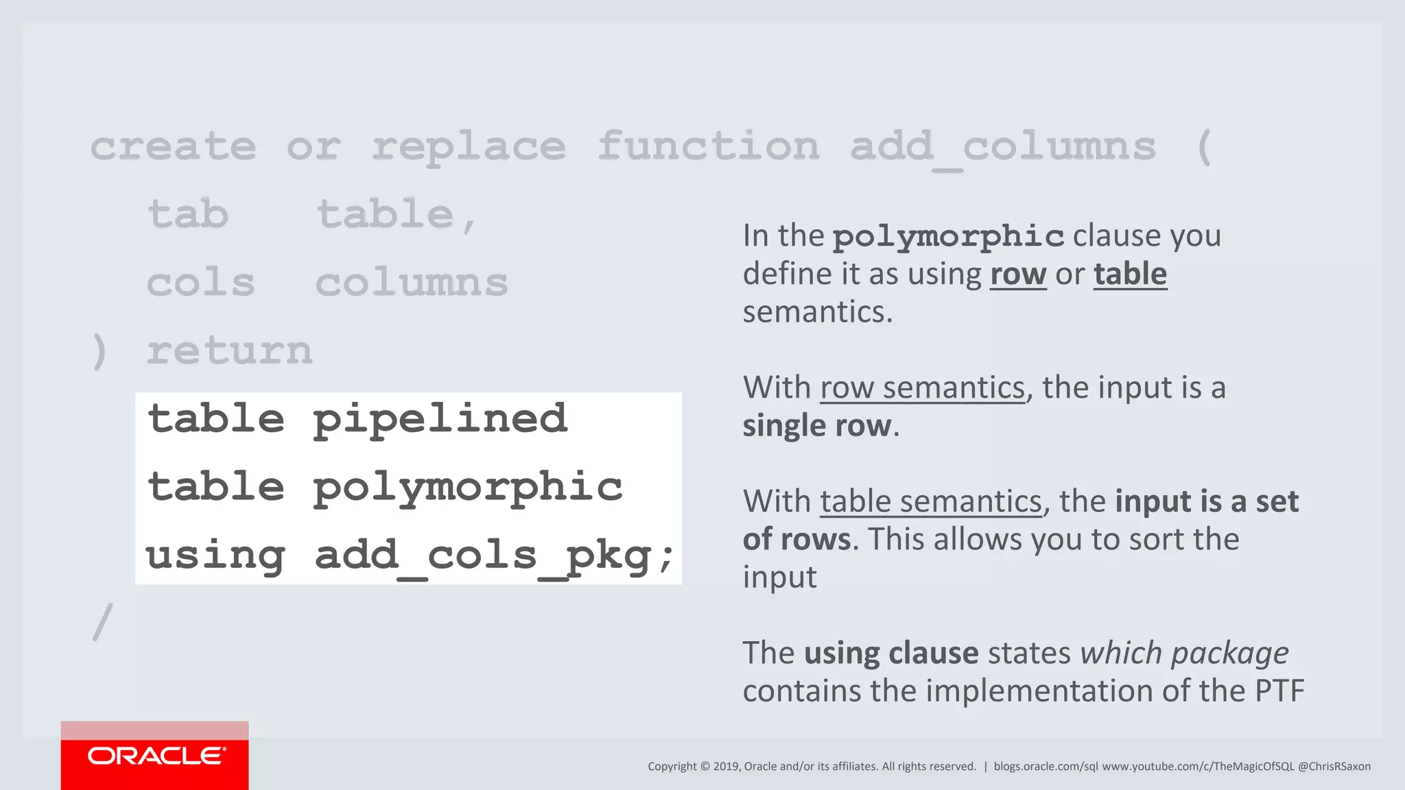 Polymorphic Table Functions in SQL | PPT
