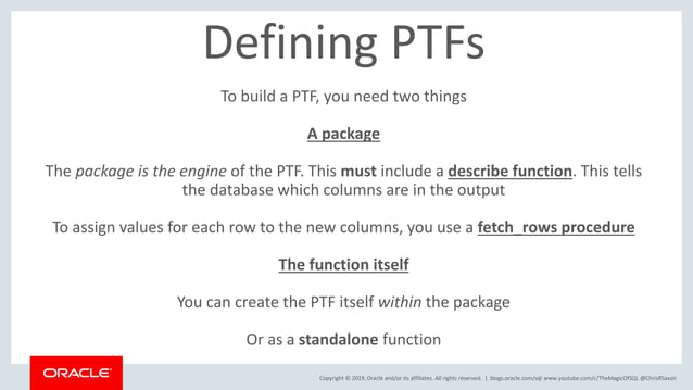 Polymorphic Table Functions in SQL | PPT