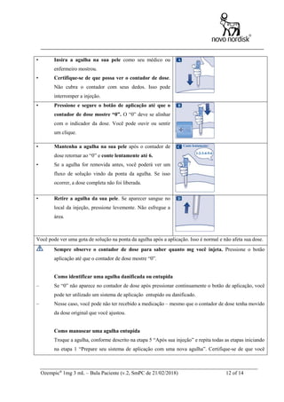 Bula do Ozempic, remédio para tratar diabetes tipo 2 usado para ...