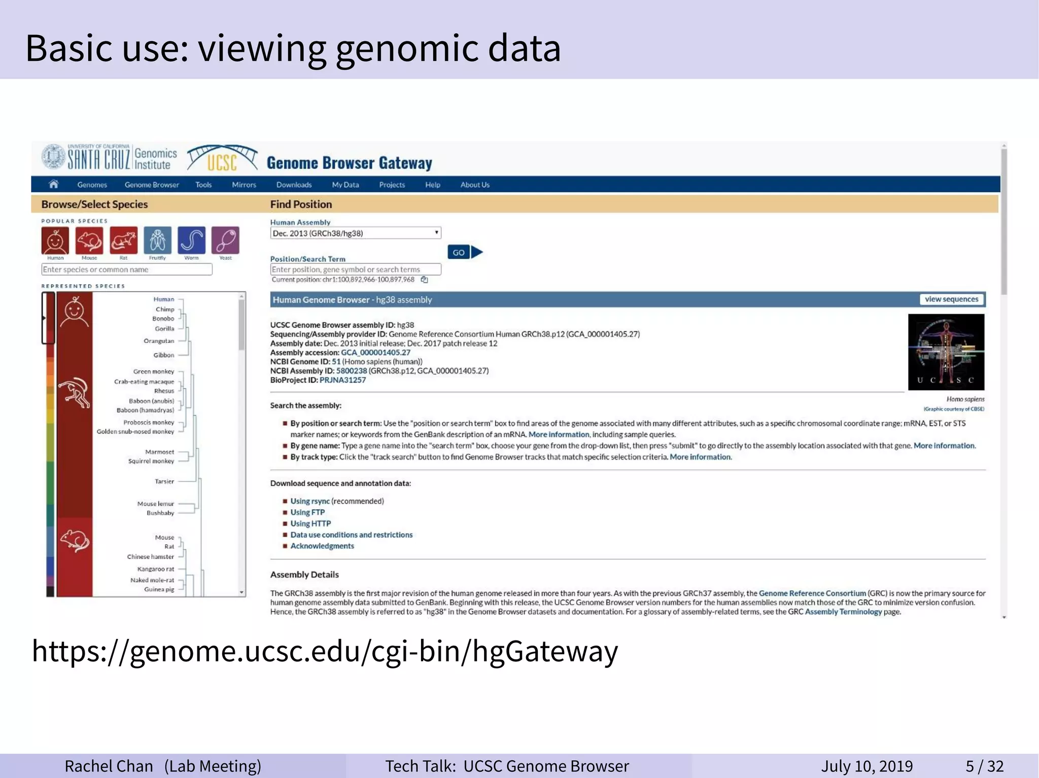 Tech Talk: UCSC Genome Browser | PDF