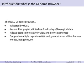 Tech Talk: UCSC Genome Browser | PDF