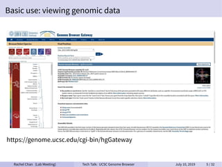 Tech Talk: UCSC Genome Browser | PDF
