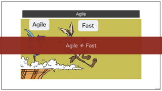 16/90
Agile
Agile ≠ Fast
 