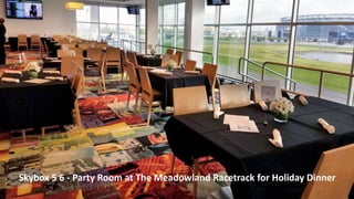 Skybox 5 6 - Party Room at The Meadowland Racetrack for Holiday Dinner
 