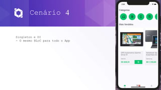 Cenário 4
Singleton e DI
- O mesmo BLoC para todo o App
 