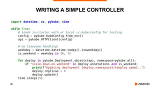 26
WRITING A SIMPLE CONTROLLER
 