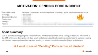 49
MOTIVATION: PENDING PODS INCIDENT
⇒ I want to see all "Pending" Pods across all clusters!
 