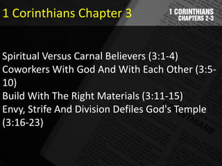 1 Corinthians : Chapters 2 & 3 | PPTX