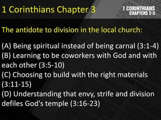 1 Corinthians : Chapters 2 & 3 | PPTX