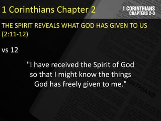 1 Corinthians : Chapters 2 & 3 | PPTX