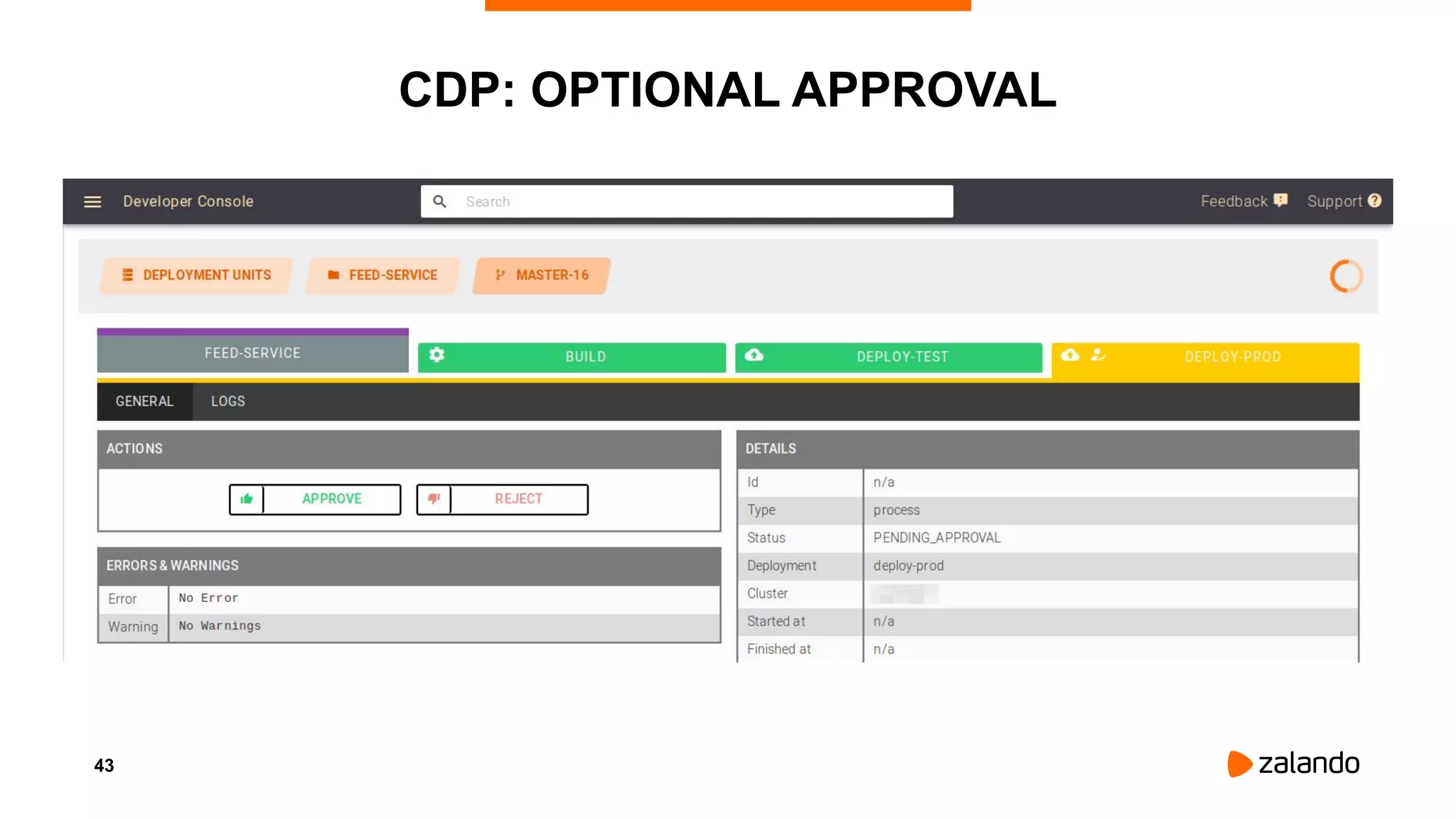 43
CDP: OPTIONAL APPROVAL
 