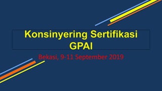 Bekasi, 9-11 September 2019
 