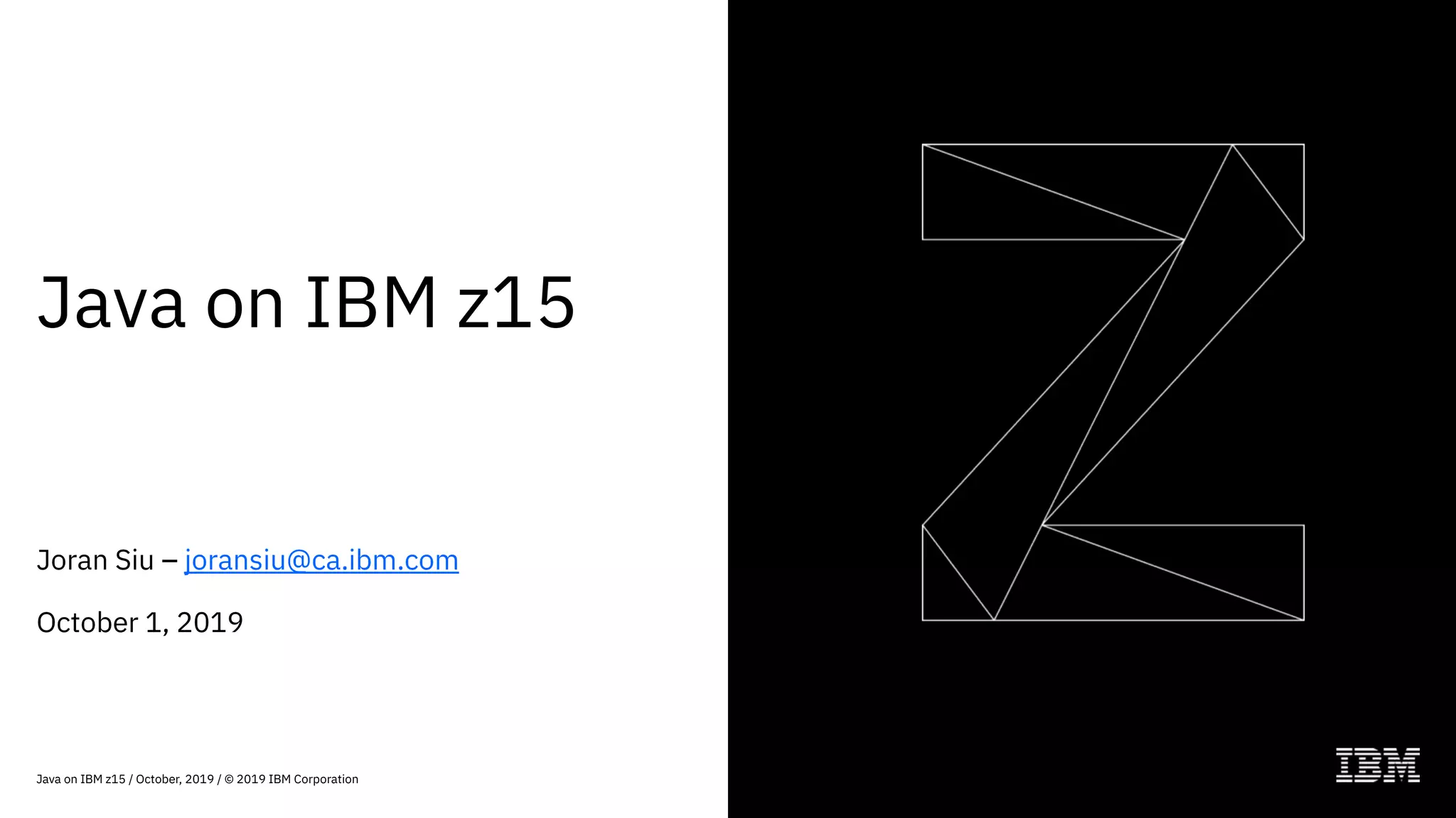 Java on IBM z15 | PPT