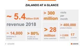 7
~ 5.4billion EUR
revenue 2018
> 300
million
visits
per
month
~ 14,000
employees in
Europe
> 80%
of visits via
mobile dev...