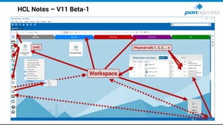 HCL Notes – V11 Beta-1
Workspace
(nsf) Physical nsfs 1, 2, 3, … n
 