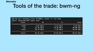 @leinweber
Tools of the trade: bwm-ng
 