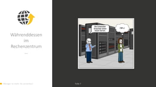 Weniger ist mehr. Go serverless! Folie 7
Währenddessen
im
Rechenzentrum
…
 