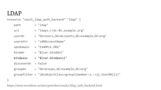 HashiCorp Vault configuration as code via HashiCorp Terraform- stories ...