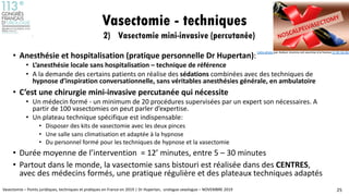 Vasectomie – Points juridiques, techniques et praGques en France en 2019 | Dr Hupertan, urologue sexologue – NOVEMBRE 2019...