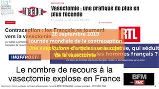 Vasectomie – Points juridiques, techniques et praGques en France en 2019 | Dr Hupertan, urologue sexologue – NOVEMBRE 2019...