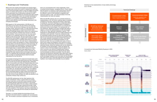 34 35
	Roadmaps and Timeframes
While some new mobility technologies have already begun
to impact upon streets and London’s transportation patterns,
most of the technologies slated to have the biggest disruptive
impact on streets and transport are still at inchoate stages.
This is particularly true of autonomous vehicles for which
numerous supposed deadlines for launches have been missed
by a range of developers. Given this confused landscape of
adoption of technologies, it is essential to lay out a broad
framework as to expected stages of implementation in
order to enact effective policy and design responses to the
emerging technologies.
With regards to CAV implementation, AECOM sets out
that there are two factors that will influence the iterative
roll out: firstly, the technical challenge, and secondly, the
business model. Using this model, it is clear that autonomous
technology implemented in closed environments (lower
technical challenge) already exists, where a non-autonomous
service was extant (for example tram services or internal
airport shuttles). These environments are the most closed
and often run on separate tracks as is the case with the
Heathrow self-driving pods. The next logical step is to apply
autonomous technologies in slightly less constrained sites
such as business parks or hospitals where there is currently
no such service provided. This road map for implementation
offers policy makers and designers a clearer understanding of
what are likely to be the first instances of the technology. As
CAV technologies are implemented in closed environments
such as business parks and hospitals, the effects CAV
technologies have on mobility within these environments
can be tracked. These limited scope applications of the
technology can act as petri dishes in which urbanists can
evaluate the wider impacts these technologies may have on
cities. It is essential that during these closed environment
tests, we begin to hypothesise about what the broader
implications for the city will be.
One example of learning from closed environment tests could
be taken from the GATEway autonomous pod trial in Greenwich
where a former bicycle lane was replaced with a dedicated
lane for the exclusive use of the pod. Despite being only a trial,
we can see that a human centric space such as a cycle lane
has been reallocated for use by automated vehicles. It may be
possible to learn from other such closed trials that if continued
in the wider city, this approach would lead to a net negative
quality of urban environment. Moreover, if the standards for
AVs are developed based on these closed environment trials,
we must ensure that the standards are rigorous enough to
deal with not just closed settings, but rather are attuned to the
complexity of dense urban centres too.
The AECOM roadmap lays out two clear questions that
remain unanswered. Firstly, in places where an existing
business case does not exist with human operated vehicles
(for example demand responsive transport in rural areas),
will AVs significantly affect this and create a viable business
model? Even if the technology is advanced enough to deal
with operating an autonomous DRT service in a rural area as
last mile connector, if the business case never materialises, it
is unlikely CAV technology will ever actually be implemented
in this use case.
Secondly, it is unclear whether the technology will ever
develop to the point at which is useable in an ‘unconstrained
site’. The increase in technical complexity from a constrained
site to an unconstrained site is many magnitudes. Some,
including Andrew Roughan, managing director, Plexal, believe
that this period of crossover in which autonomous services
are launched in unconstrained sites will ultimately prove
too difficult in terms of the multitude of regulatory and
technical hurdles to clear, such that the dream of full CAV
implementation will never be realised.
While the AECOM roadmap sets out a probable timeline for
implementation of AV, the Zenzic roadmap seeks to establish
a timeline for the policy response that needs to take place
to enable this. The Zenzic Roadmap is a collaborative effort
of over 250 private and public stakeholders to establish a
shared framework for the implementation of connected and
autonomous vehicle technologies. The roadmap sets out
key milestones, regulatory and policy changes that need to
happen to ensure the implementation of CAV technologies
in the UK in a ‘safe, rapid and competitive’ manner.31
The
timeframe for implementation set out is highly ambitious and
potentially overly optimistic. It aims for commercial trials
for automated mobility services by 2024 with the intention
that CAV services become more attractive propositions than
their human operated counterparts by 2029. Thus central
government envisions the widespread adoption of CAV
services by 2029. This is an incredibly short span of time in
which policy makers and designers must respond to ensure
that the way in which these services emerge is in a societally
beneficial manner. While the roadmap sets out key milestones
for adoption of CAV technologies, it does not specify the
manner in which CAV technologies should be applied. The
macro-economic and national competitiveness impacts
are prioritized, central government intends that we adopt
such technologies as quickly as possible. Thus this report
reinforces the paramount importance that urban policy makers,
designers and planners are quick and efficient in setting the
policy and design framework such that when CAV technologies
land, they land in such a way that supports the principles of a
healthier, more liveable and sustainable city are realised.
Vehicle Approvals
Licencing and Use
Legislation and Insurance
Public Desirability
Investment
Skills
Automated Driving System
Connectivity
Ergonomics and Design
Sensors
Communications
Digital
Roads
Intelligent Network Management
Test and Development
Personal Mobility
Freight and Logistics
Inclusive Transport
NOW 2021 2022 2023 2024 2025 2026 2027 2028 2029 2030STREAMTHEME
SocietyandPeopleVehiclesInfrastructureServices
The Golden Thread sections of this report
include;
Contributing themes – articulate how many
Milestones from each Theme contribute to the
Golden Thread.
Major deliverables – the culmination of long
strands of interdependent Milestones –
typically important final deliverables.
Key enablers – the start of Strands that
unlock many other Milestones. Typically they
are the first step in achieving a significant
number of other Milestones.
Critical waypoints – Milestones which sit in
the middle of long Strands. Often they are
pinch-points with many preceding Milestones
enabling them and many deliverables unlocked
by them.
These sections are supported by Golden
Thread diagrams and deep dives. The
diagrams and supporting keys help to visualise
the Milestones and Interdependencies
within each Golden Thread. The keys feature
Milestone IDs which are unique to each
Milestone. The deep dives explore the most
important elements of each Golden Thread.
For more detail on Golden Threads or to
TRIALS, DEVELOPMENT
AND ENABLING
TRANSITION
PHASE
SCALE-UP AND
REALISATION OF BENEFITS
UK Connected and Automated Mobility Roadmap to 2030 / Zenzic
Roadmap for the implementation of new mobility technology
Source: AECOM
Connected and Automated Mobility Roadmap to 2030
Source: Zenzic
 